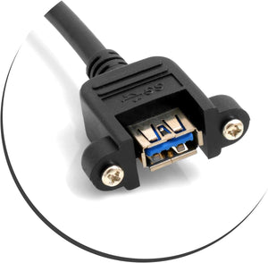 Cable conector de placa base System-S USB tipo A 3.0 a 20 pines con montaje en panel de 30 cm