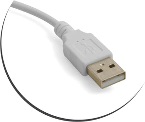 SYSTEM-S USB Type A (Male) to 3.5mm jack plug AUX audio cable in white 20 cm