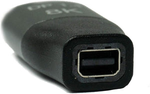 SYSTEM-S Mini Display Port Adapter 1.4 Male to Display Port Male in Black