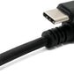 System-S USB 3.1 cable 30 cm type C plug to 2.0 mini B socket 180° angle in black