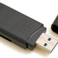 SYSTEM-S 2 in 1 USB Type A 3.0 to Micro SD SDXC SDHC card reader adapter in black