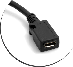 SYSTEM-S Mini USB Winkel Kabel auf Micro USB Buchse, 27 cm