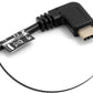 SYSTEM-S OTG Host USB 3.1 Type C Stecker 90° Grad gewinkelt zu Micro USB Stecker 90° Grad rechts gewinkelt OTG Host On the Go Host Adapter Kabel 26 cm