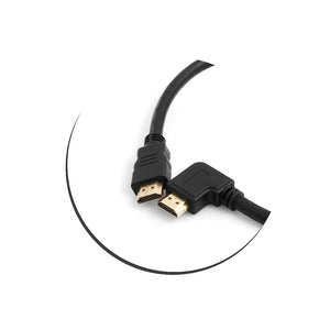 System-S HDMI male zu HDMI male 90 grad rechts gewinkelt Winkel Adapter Kabel 50cm