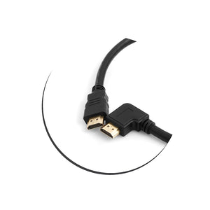 System-S HDMI male to HDMI male 90 degree right angled angle adapter cable 50cm