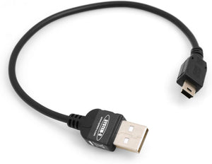 Adaptateur System-S Mini USB A (mâle) vers USB 2 Mini-B (mâle), câble de données et câble de chargement 20 cm