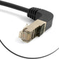 Cable de red Ethernet System-S RJ45 ángulo inferior a conector hembra RJ45 montaje en panel 8p8c FTP STP Utp Cat 5e 29cm