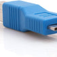 Adaptateur System-S USB 3.0 type B mâle vers micro B mâle en bleu