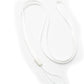 SYSTEM-S Neck Strap Lanyard with Loop in White for Smartphone MP3 Player