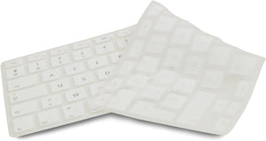 System-S Protection de clavier en silicone pour clavier AZERTY français pour MacBook Pro 13", 15", 17", iMac MacBook Air 13" - Blanc