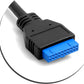 Cable conector de placa base System-S USB tipo A 3.0 a 20 pines con montaje en panel de 30 cm