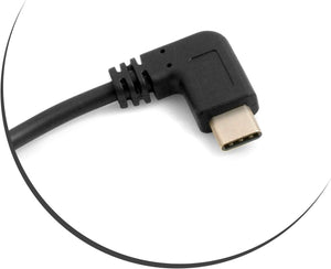 System-S USB A 2.0 (female) to USB 3.1 Type C (male) angled cable extension 20 cm