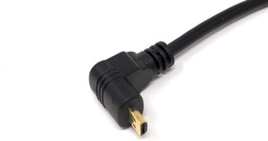 System-S Micro HDMI cable angled upwards to HDMI male 30 cm