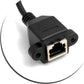 SYSTEM-S Ethernet network cable RJ45 up angle to RJ45 socket panel mount 8P8C FTP STP UTP Cat 5e 29cm