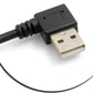 SYSTEM-S USB A Stecker 90° Grad Links Gewinkelt zu USB Typ B Stecker 90° Rechts Gewinkelt Adapter Kabel 50 cm