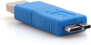 System-S Micro USB B 3.0 (male) to USB 3.0 A (male) adapter cable in blue
