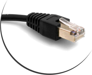 SYSTEM-S Ethernet network cable RJ45 to RJ45 up angle 8P8C FTP STP UTP Cat 5e 45cm