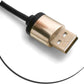 SYSTEM-S USB Tipo C 3.1 (Macho) a USB A 2.0. (Macho) Cable 50-100 cm Cable espiral estirable