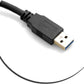 SYSTEM-S USB 3.0 A (male) zu Micro USB 3.0 (male) Kabel Links Gewinkelt 90 Grad Winkel 120cm High Speed Datenkabel Ladekabel mit Feststellschraube