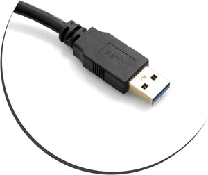 SYSTEM-S USB 3.0 A (male) zu Micro USB 3.0 (male) Kabel Rechts Gewinkelt 90 Grad Winkel 120cm High Speed Datenkabel Ladekabel mit Feststellschraube