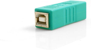 SYSTEM-S Entrada USB Tipo B a Entrada USB Tipo B Adaptador Cable Adaptador Enchufe Adaptador en Verde