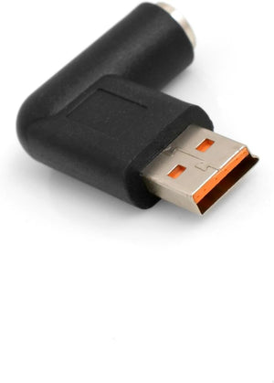 SYSTEM-S Adaptateur de chargeur d'alimentation USB Prise DC 7,9x5,4 mm Prise d'angle 90° pour Lenovo Yoga 3 Yoga 3 Pro Yoga 4 Yoga 11