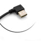 SYSTEM-S Mini USB 90° Grad Links Gewinkelt Winkelstecker auf USB Typ A Stecker Rechts Gewinkelt Kabel Datenkabel Ladekabel 26 cm