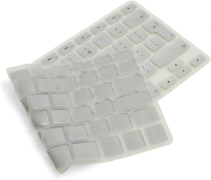 SYSTEM-S Protector de Teclado de Silicona Funda para Teclado QWERTY Inglés Protector de Cubierta para Teclado para MacBook Pro 13" 15" 17" / iMac / MacBook Air 13" en el color Plata