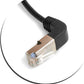 SYSTEM-S Ethernet Netzwerkabel RJ45 auf RJ45 Aufwärtswinkel 8P8C FTP STP UTP Cat 5e 50cm