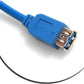 SYSTEM-S USB 3.0 Typ A (male) auf USB 3.0 Typ A (female) Ladekabel Datenkabel Verlängerungskabel 30 cm