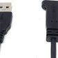 System-S USB Typ A 3.0 Stecker auf USB Typ C Buchse für Panel Mount Kabel 21cm