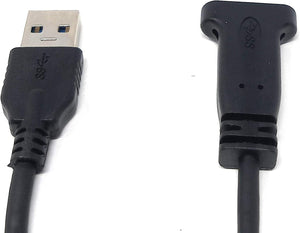 System-S USB Type A 3.0 mâle vers USB Type C femelle pour câble de montage sur panneau 21 cm