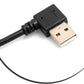 SYSTEM-S USB 3.1 Type C plug to USB A 2.0 90° degree left angled plug adapter cable data cable charging cable 28 cm