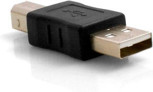 SYSTEM-S Adaptador de enchufe USB tipo A (macho) a enchufe USB tipo B (macho) adaptador de cable adaptador de enchufe