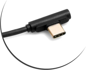 System-S USB 3.1 Type C angled to USB A 2.0 cable 200 cm