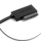 SYSTEM-S USB Typ A 3.0 (male) auf 7 + 6 13pin Slimline SATA Laptop CD/DVD ROM Optisches Laufwerk Kabel Adapter