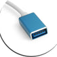 SYSTEM-S USB A 3.0 Buchse zu Micro USB Stecker Datenkabel Ladekabel 16 cm