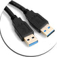 SYSTEM-S 2m Dual USB A 3.0. Kabel Verlängerungskabel Einbaubuchse für Unterputz Armaturenbrett
