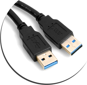 Doble USB A 3.0 de 2 m. Toma de instalación de cable alargador para salpicadero empotrado