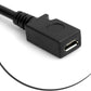 SYSTEM-S Micro USB 90° Grad aufwärts Winkel Kabel auf Micro USB Adapter Kabel Verlängerung 27 cm