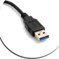 SYSTEM-S USB Typ A 3.0 (male) auf 7 + 6 13pin Slimline SATA Laptop CD/DVD ROM Optisches Laufwerk Kabel Adapter