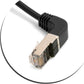 SYSTEM-S Cable de red Ethernet RJ45 a RJ45 ángulo abajo 8P8C FTP STP UTP Cat 5e 50cm