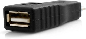 SYSTEM-S Micro USB Male to USB Type A Input OTG On The Go Host Converter Adapter Cable