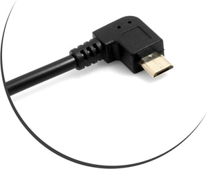 OTG Host USB 3.1 Type C mâle coudé à 90° vers Micro USB mâle 90° à angle droit OTG Host On the Go Host Câble adaptateur 26 cm