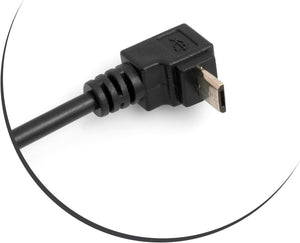 SYSTEM-S Micro USB 90° Grad aufwärts Winkel Kabel auf Micro USB Adapter Kabel Verlängerung 27 cm