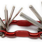 System-S klappbares Multitool Werkzeug Kit, Rot, 7in1