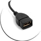 SYSTEM-S USB Typ A (female) zu 3,5mm Klinkenstecker AUX Audio Kabel in Schwarz