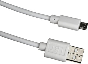 System-S 5 m meter Micro USB Kabel  Ladekabel in weiß