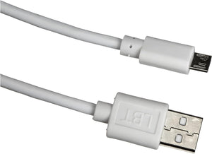 Cable Micro USB System-S de 5 m, cable de datos, cable de carga en blanco