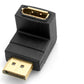 SYSTEM-S DisplayPort (male) to DisplayPort (female) adapter downward angle